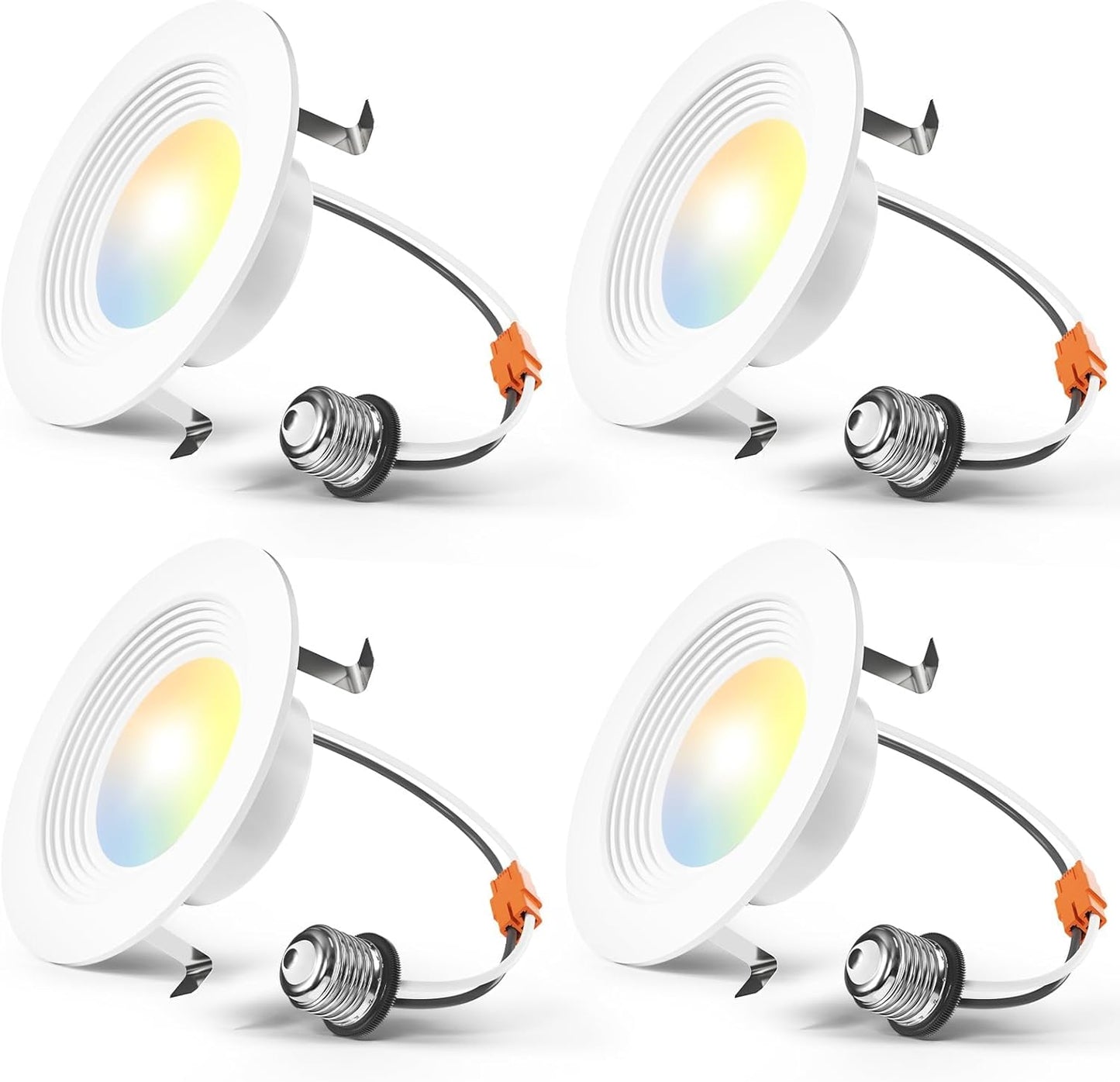 Amico 4 Pack 4 inch Dimmable LED Recessed Lighting for Home