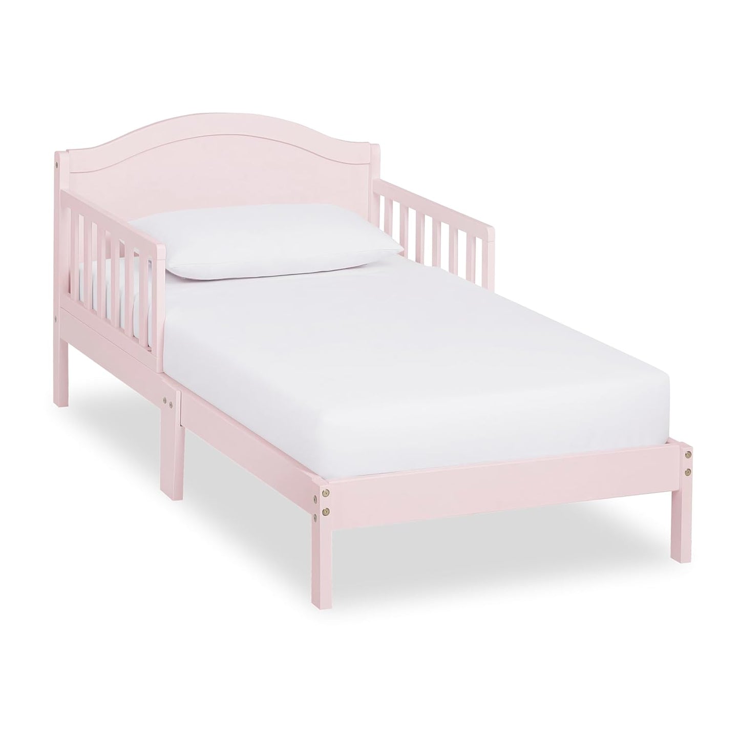 Dream On Me Sydney Toddler Bed in Blush Pink for Kids Room
