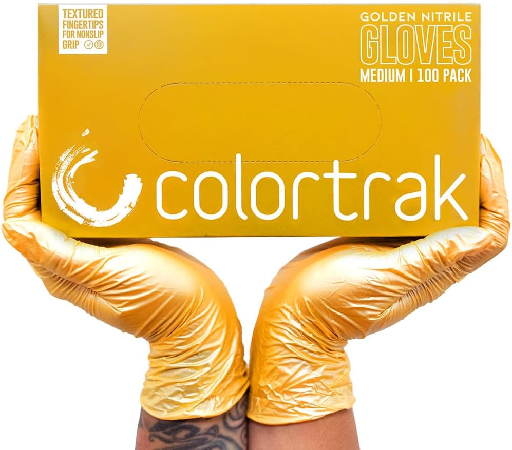 Colortrak Luminous Nitrile Gloves, Latex-Free, Textured Tips