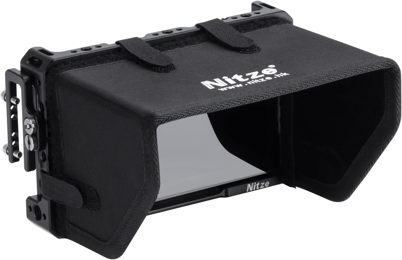 Nitze Cage for Feelworld LUT5 5.5in Monitor with Sunhood