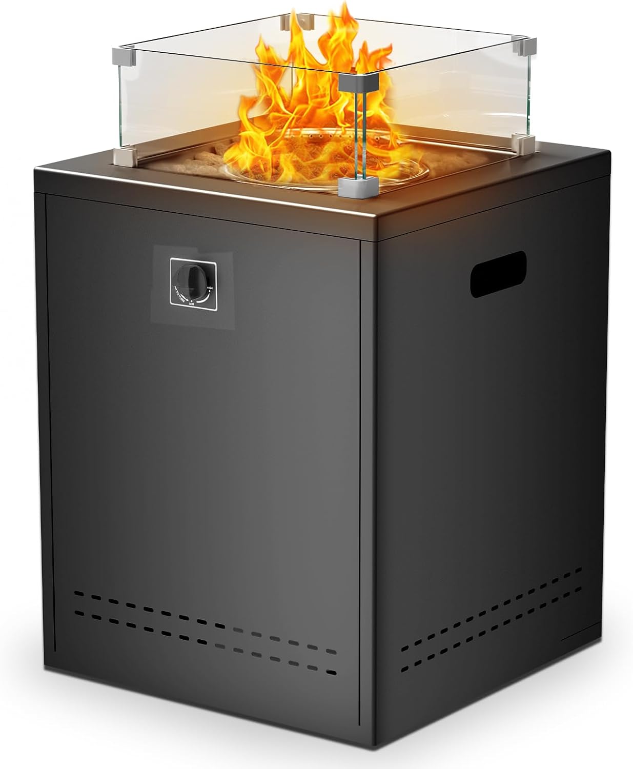 20 Inch Square Smokeless Propane Fire Pit Table for Outdoor Fun