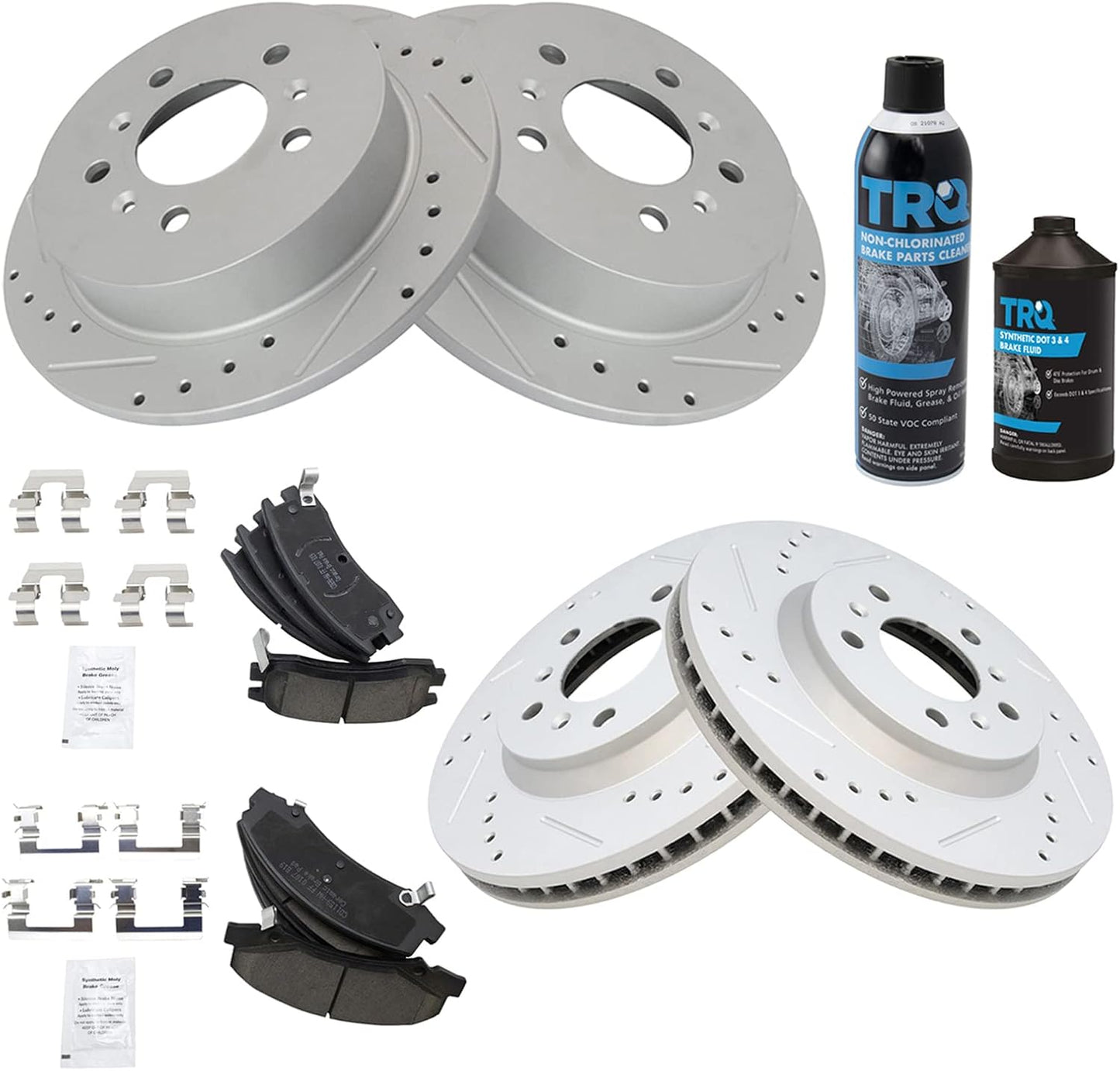 TRQ Performance Brake Pad & Rotor Kit for Chevrolet Impala