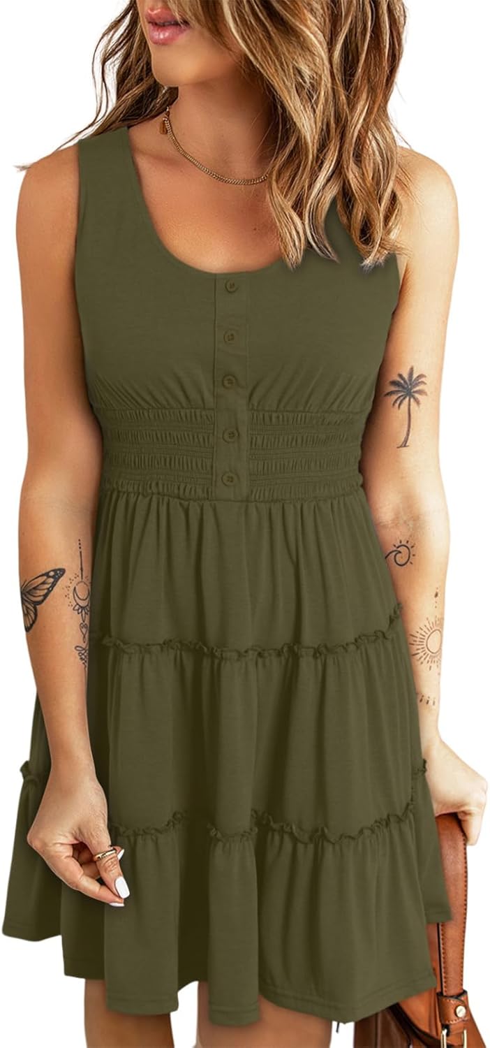 Dokotoo Womens Summer Dresses 2025 Casual Swing Mini Dress