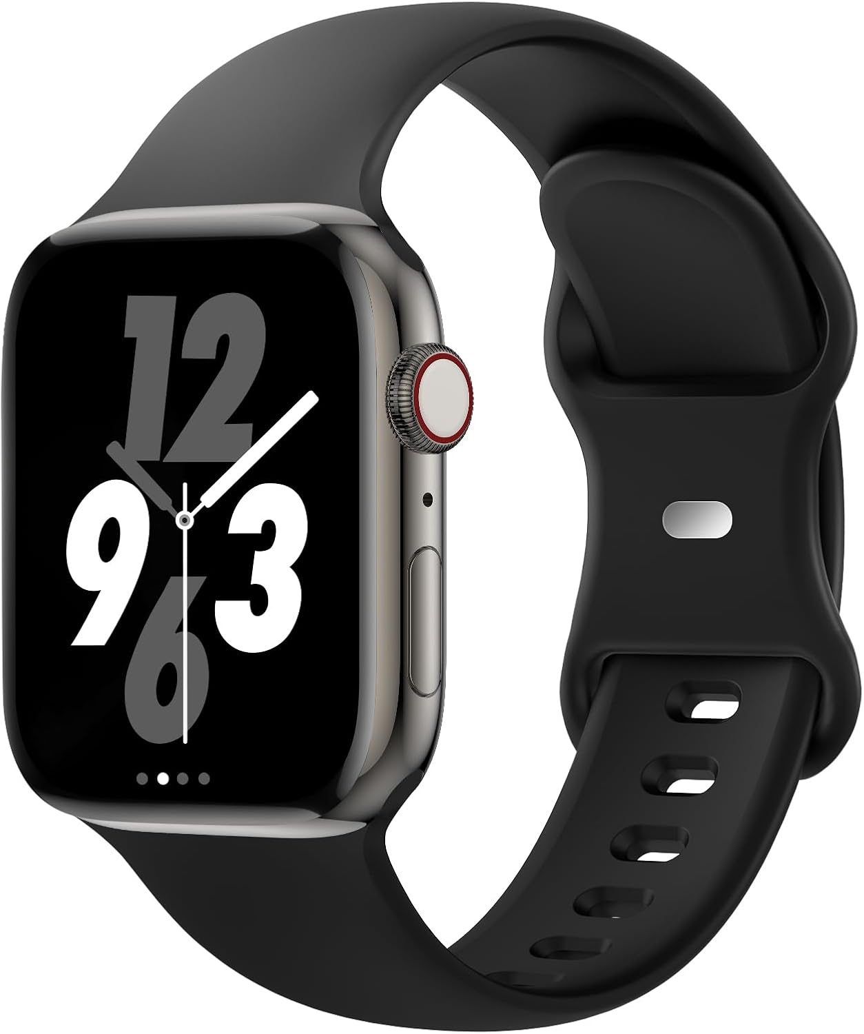 Ultra Soft Silicone Sport Band for Apple Watch, Black