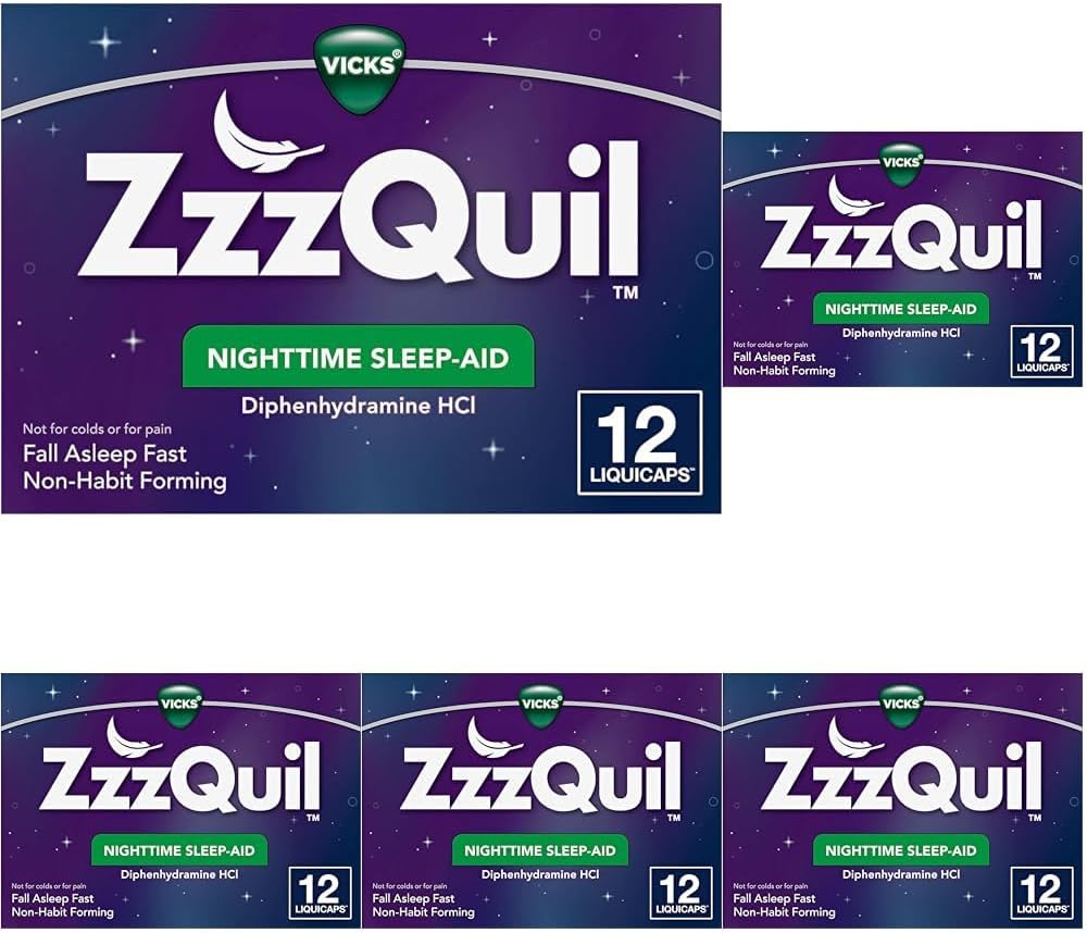 ZzzQuil Nighttime Sleep Aid LiquiCaps for Fast Sleep Relief