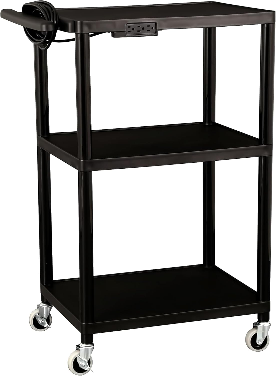 Norwood Mobile Utility AV Cart with Power Strip and Casters