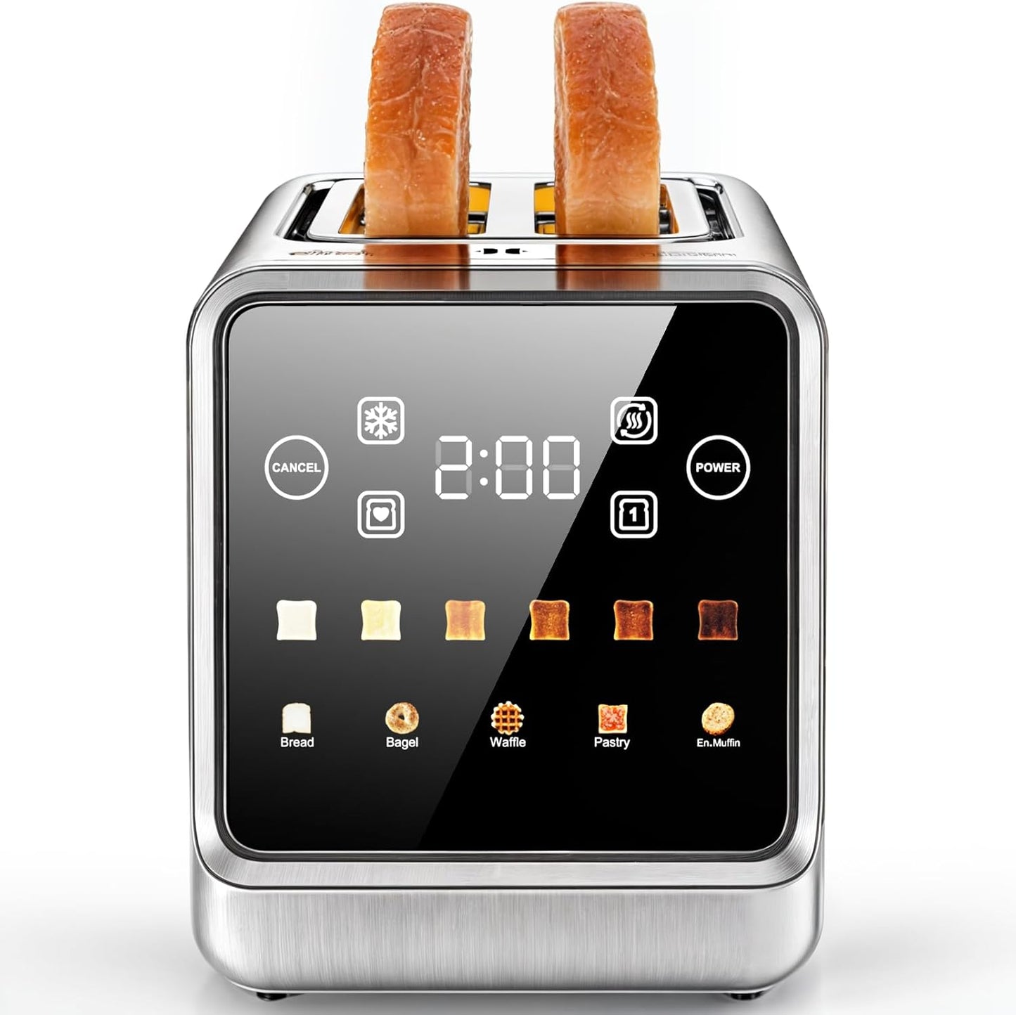 Toaster 2 Slice Wide Slot with Digital Touch Screen Control