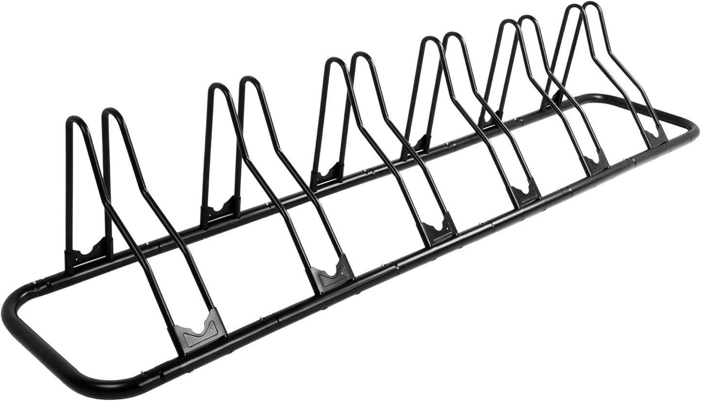 CyclingDeal Bike Rack Floor Parking Stand for 6 Bicycles