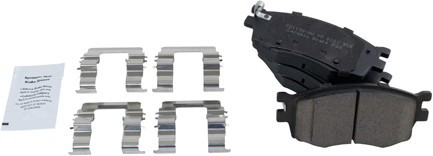 TRQ Front Brake Pads Ceramic for 2006-2011 Hyundai Accent