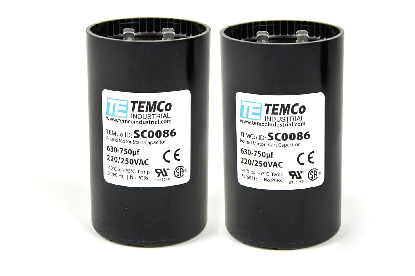 2 Pack 630-750 uF MFD CD60 Start Capacitor for HVAC Systems