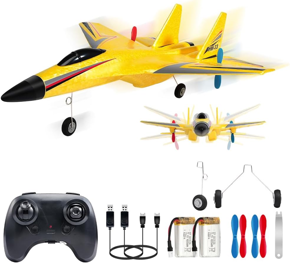 SU-27 RC Airplane with Gyro Night Lights and 2 Batteries
