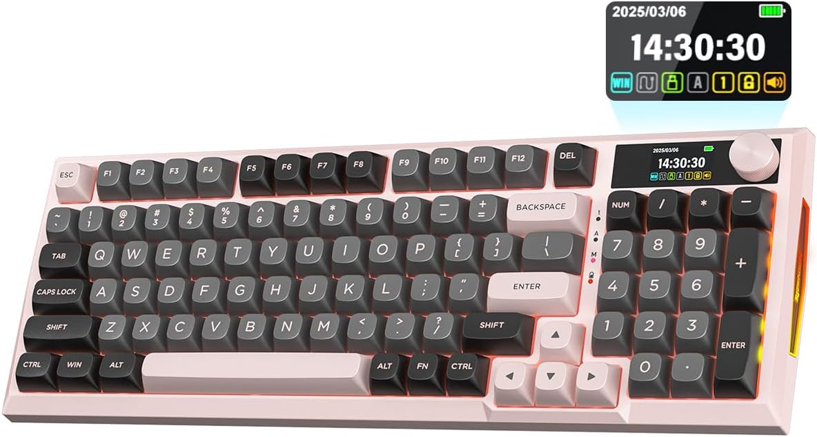 Redragon K725 Wireless Mechanical Keyboard with Smart Screen