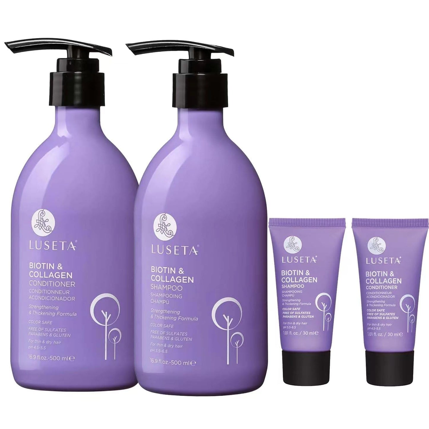Luseta Biotin Shampoo and Conditioner Set for Hair Repair
