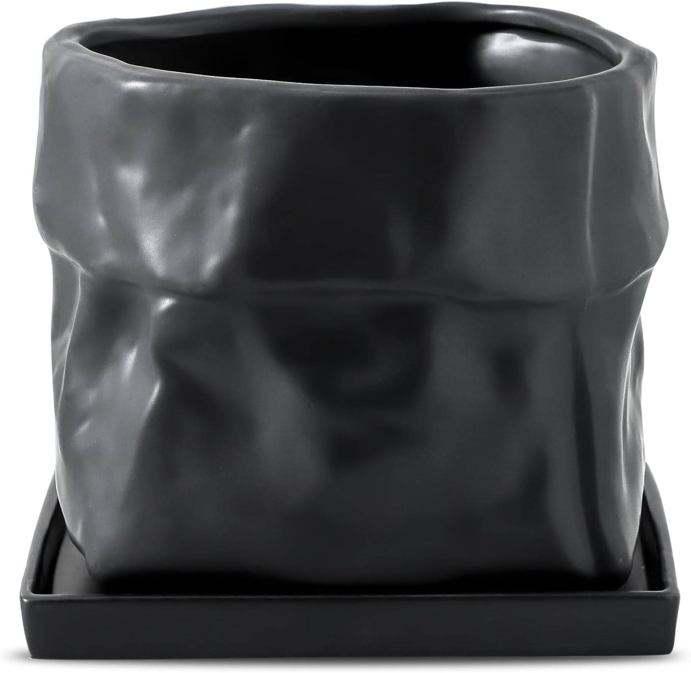 Nihow Ceramic Plant Pot: Stylish 8 Inch Planter for Indoor Use