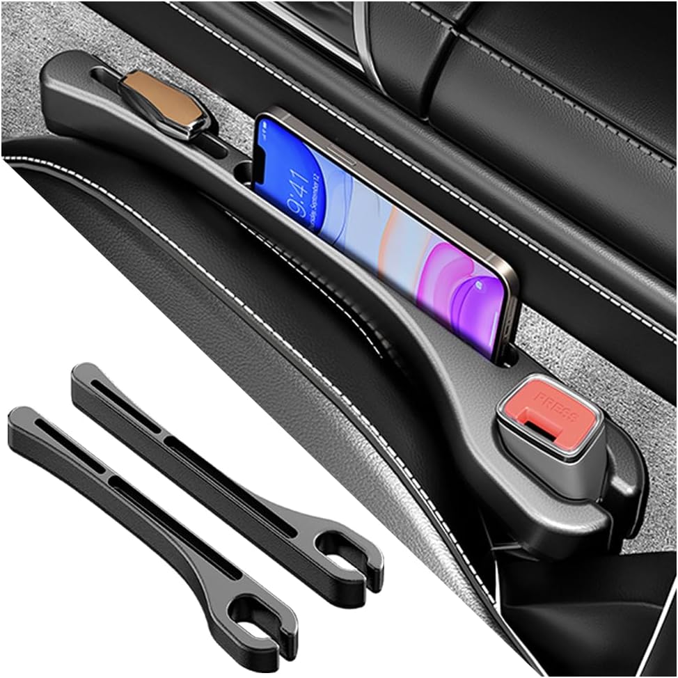 Prevent Car Clutter with 2PCS Gap Filler & Phone Holder