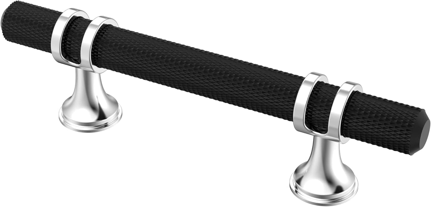 Elegant Matt Black and Silver Cabinet Pulls for Sophisticated Style