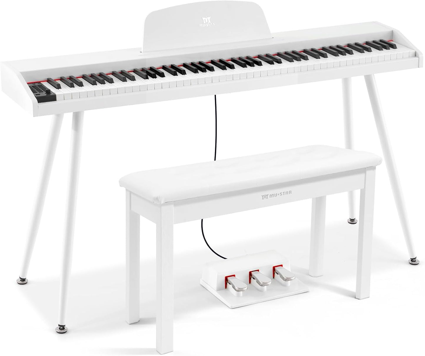 88 Key Digital Piano with Bench and Pedals for Musicians