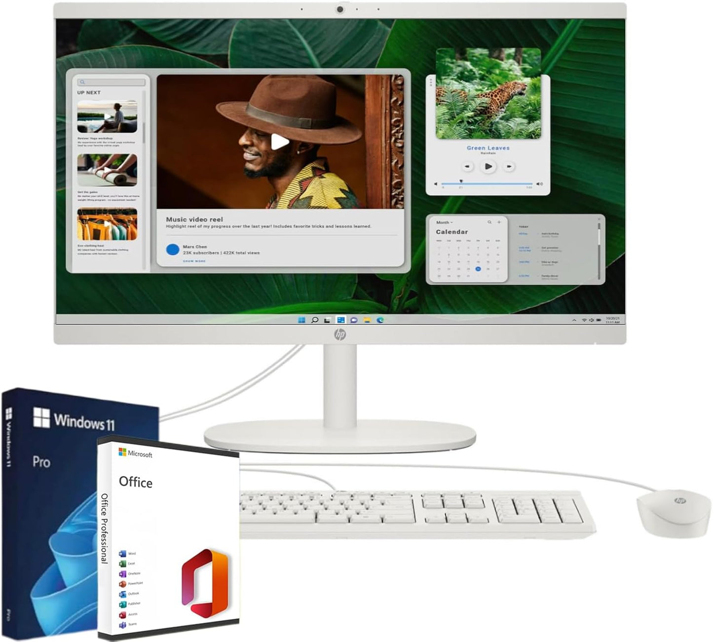 HP Newest 22 inch All-in-One Desktop PC with FHD Display