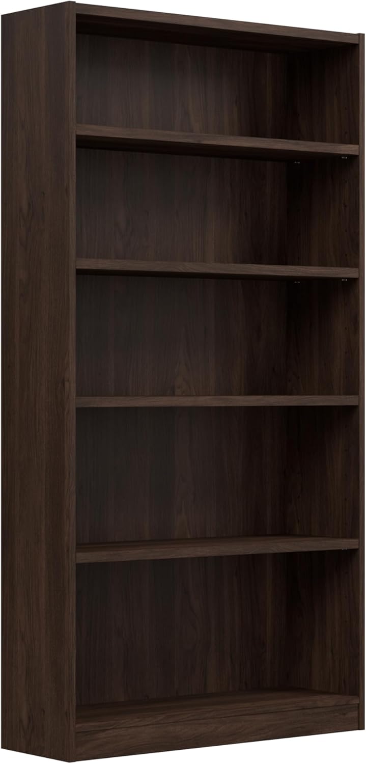 Universal Tall 5 Shelf Bookcase for Home Office or Living Room