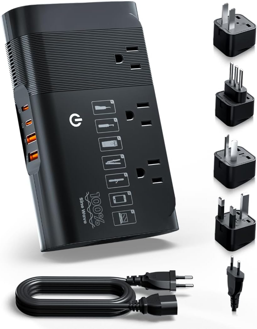 DOACE 500W Pure Sine Wave Voltage Converter for Global Travel