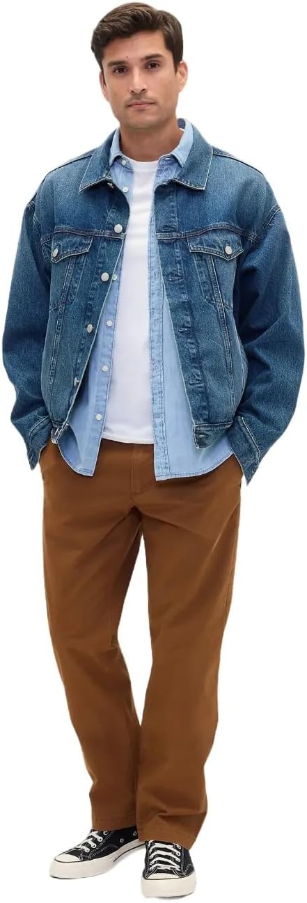 GAP Men's Essential Slim Fit Khaki Chino Pants for Comfort