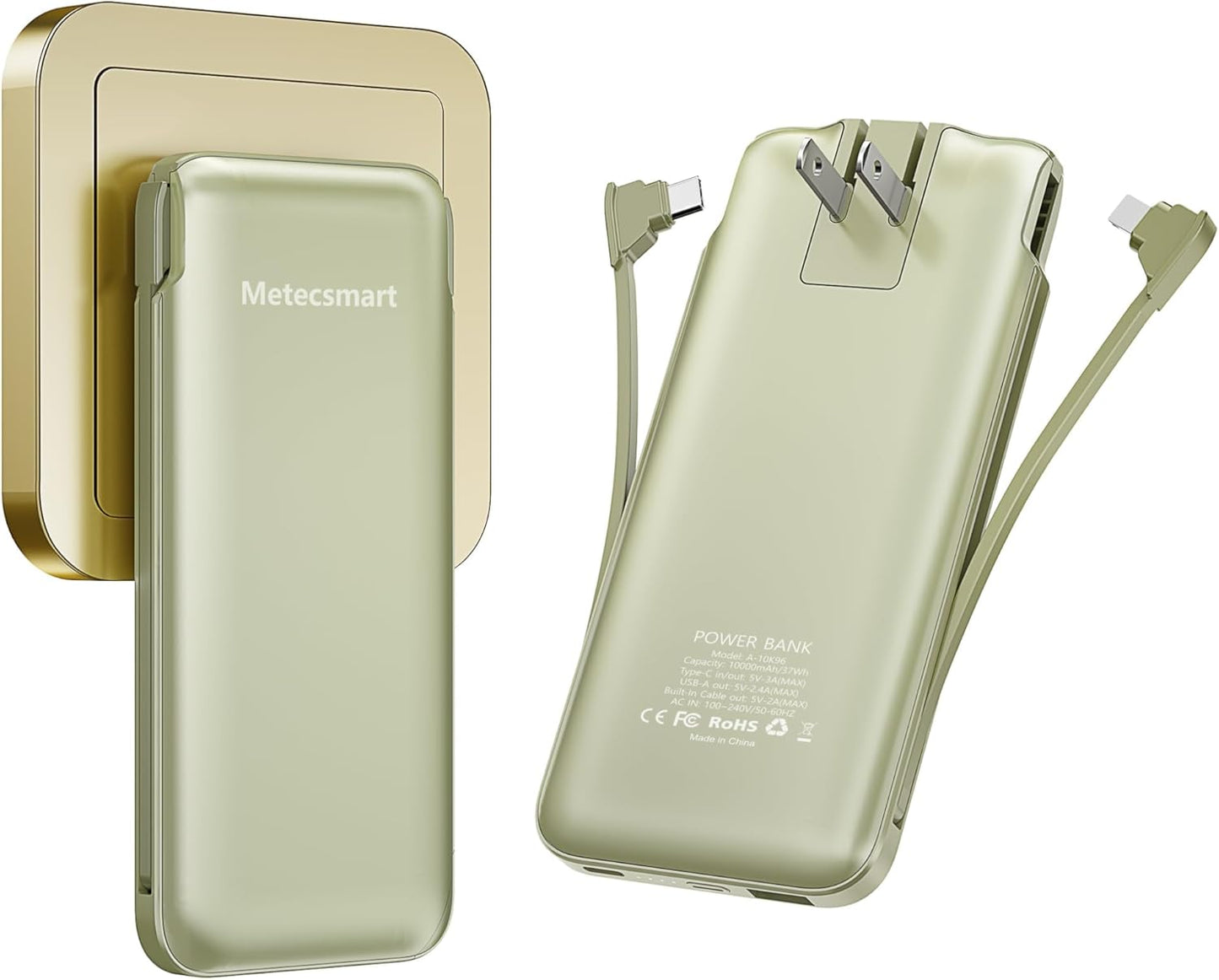 Metecsmart 10000mAh Portable Fast Charger