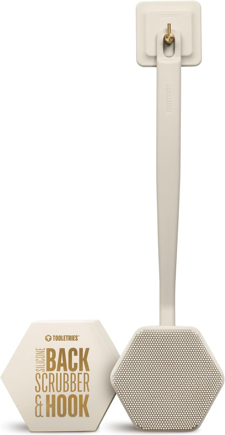 TOOLETRIES Silicone Back Scrubber - Exfoliating Shower Brush