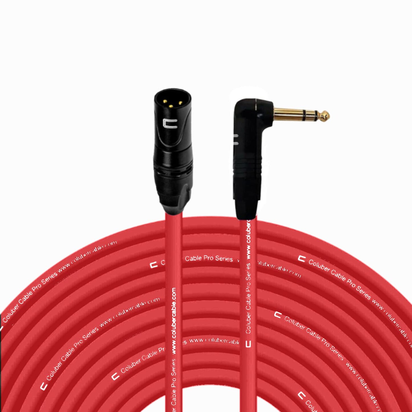 Balanced XLR Cable Male to Right Angle 1/4in TRS - 100 Feet