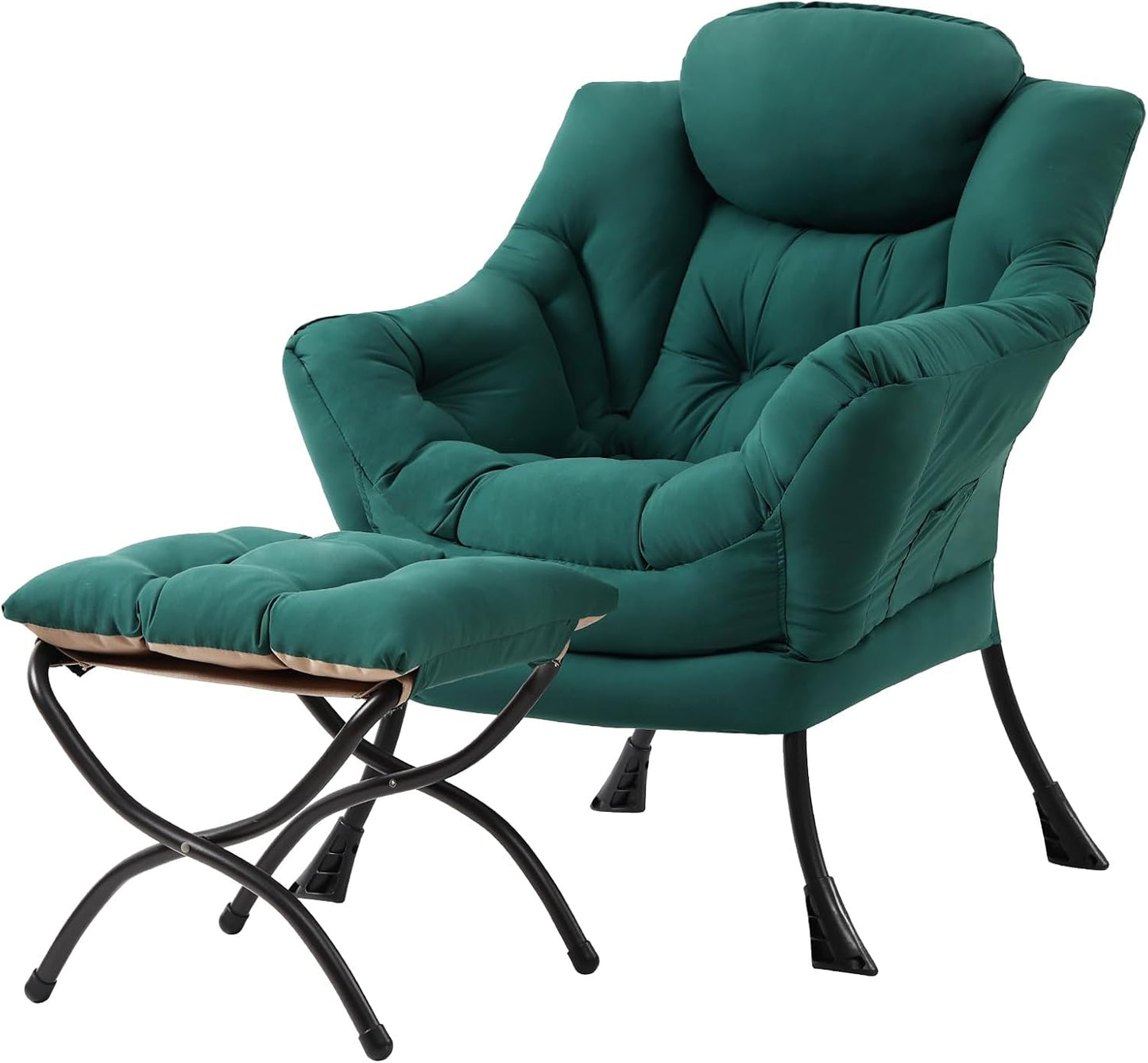 Tiita Lazy Chair with Ottoman for Comfy Living Room Relaxation