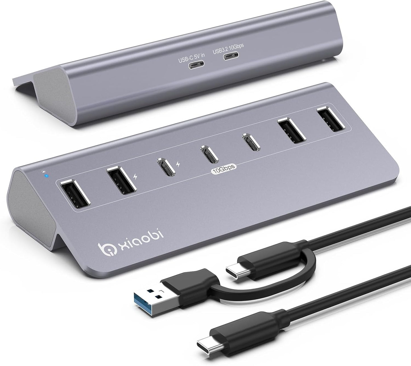 7-Port USB C Hub with 10Gbps Data Transfer and Charging