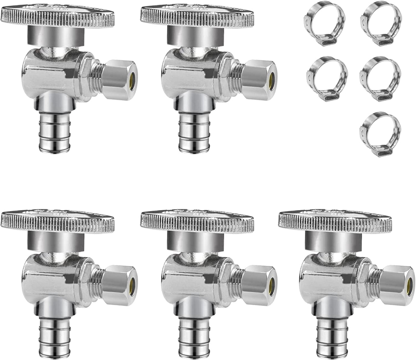 WiseWater 1/4 Turn Angle Stop Valve for PEX and CPVC Pipes