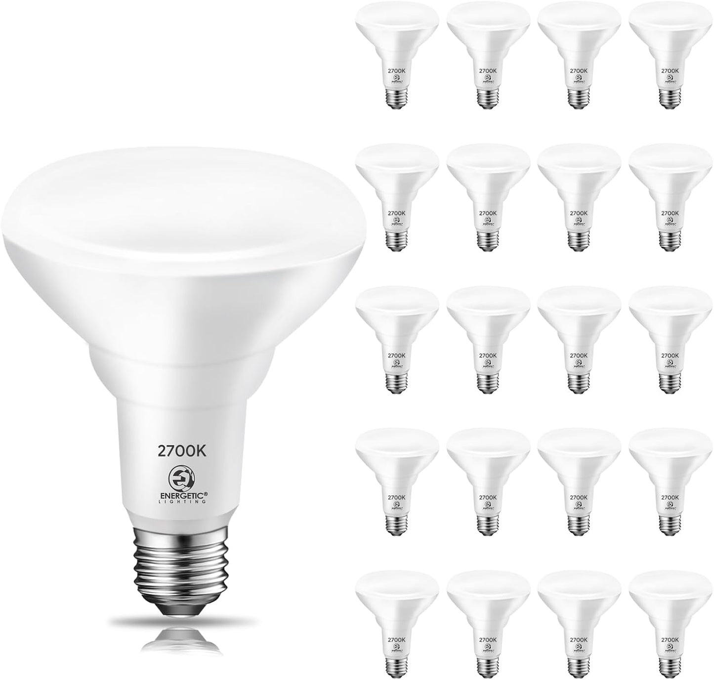 Energetic 20 Pack 65W BR30 LED Recessed Light Bulbs for Indoor Use