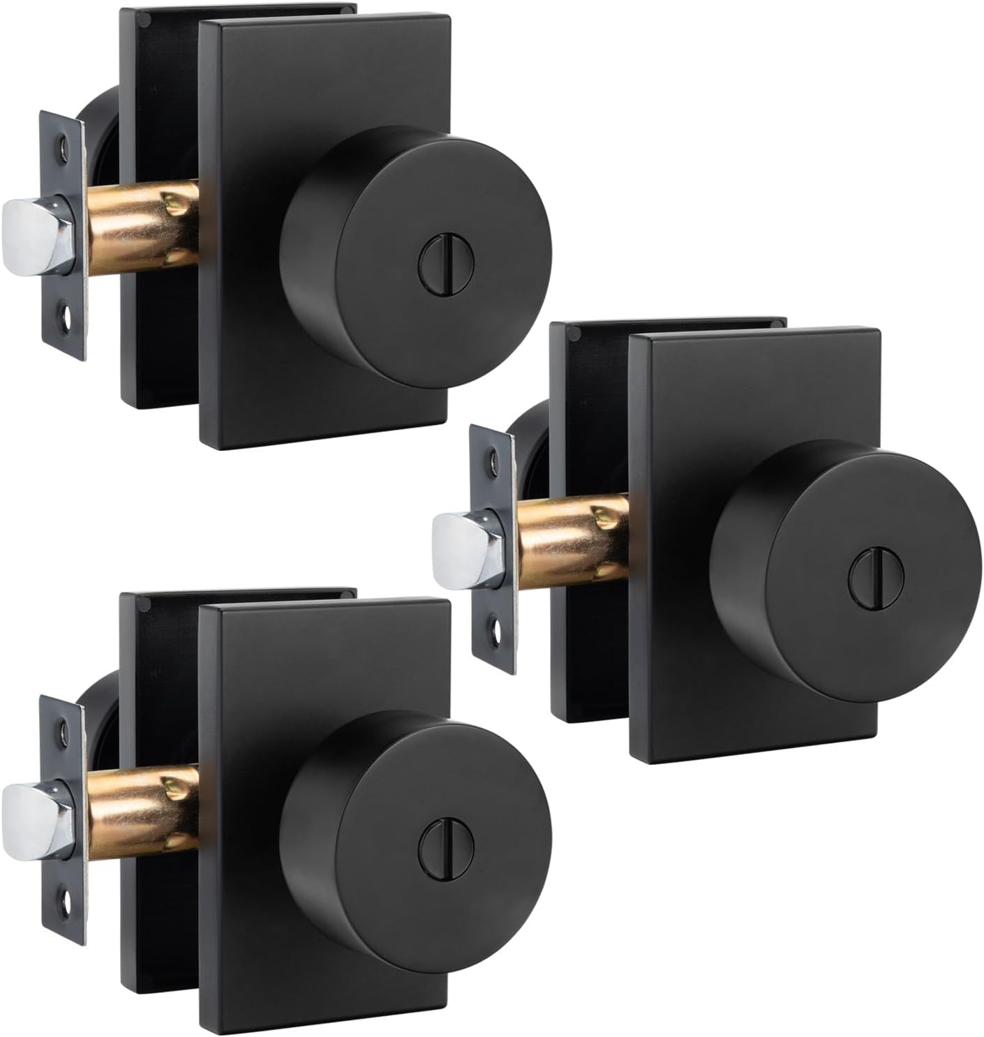 Goldenwarm Black Door Knobs for Modern Privacy and Style