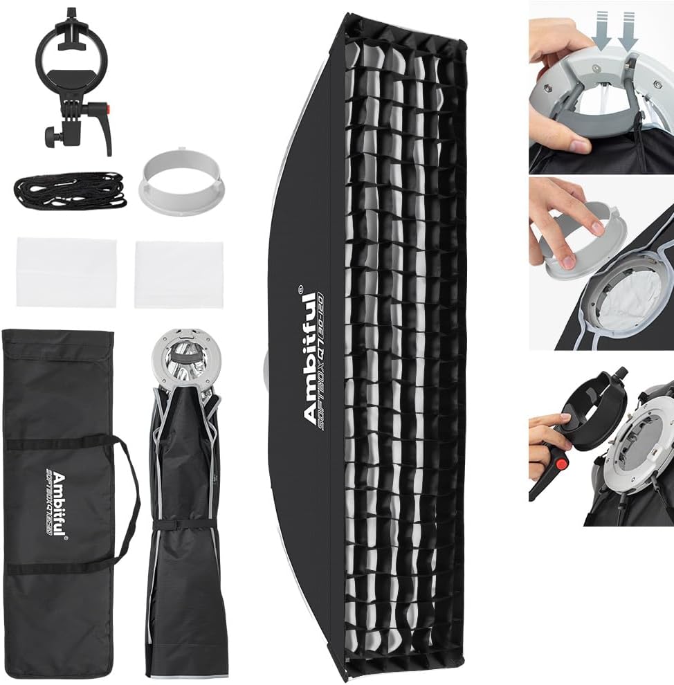 AMBITFUL 11.8 x 47 Softbox Quick Release for COB Lights