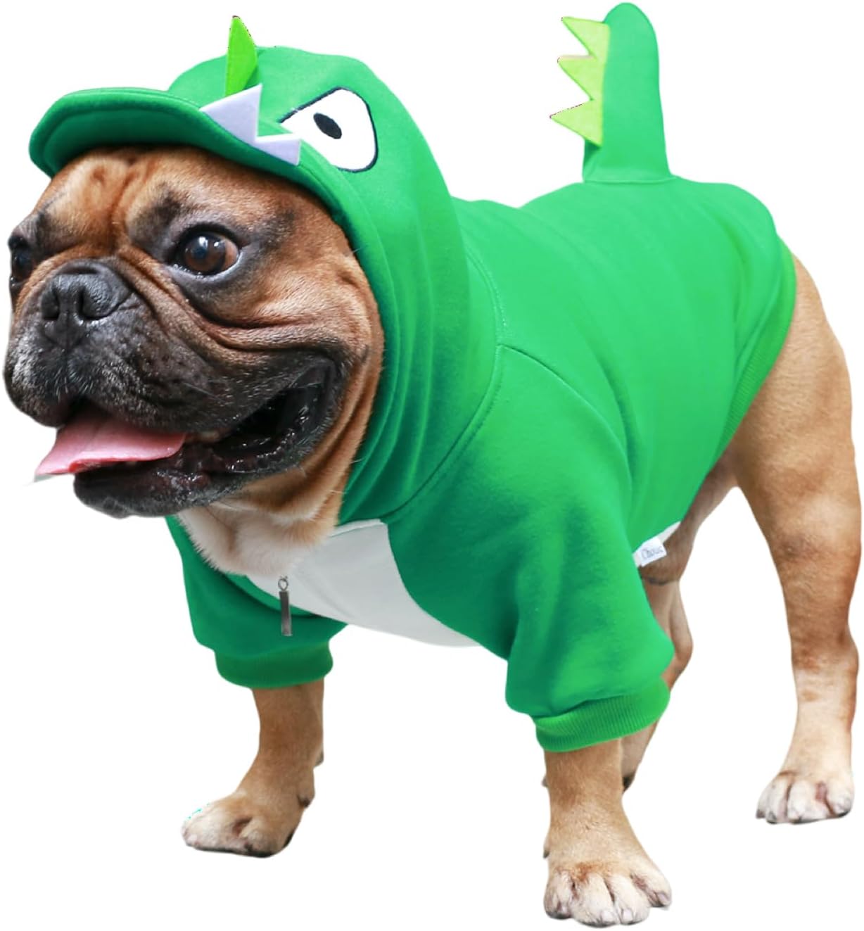 iChoue French Bulldog Dinosaur Costume for Small Dogs Winter