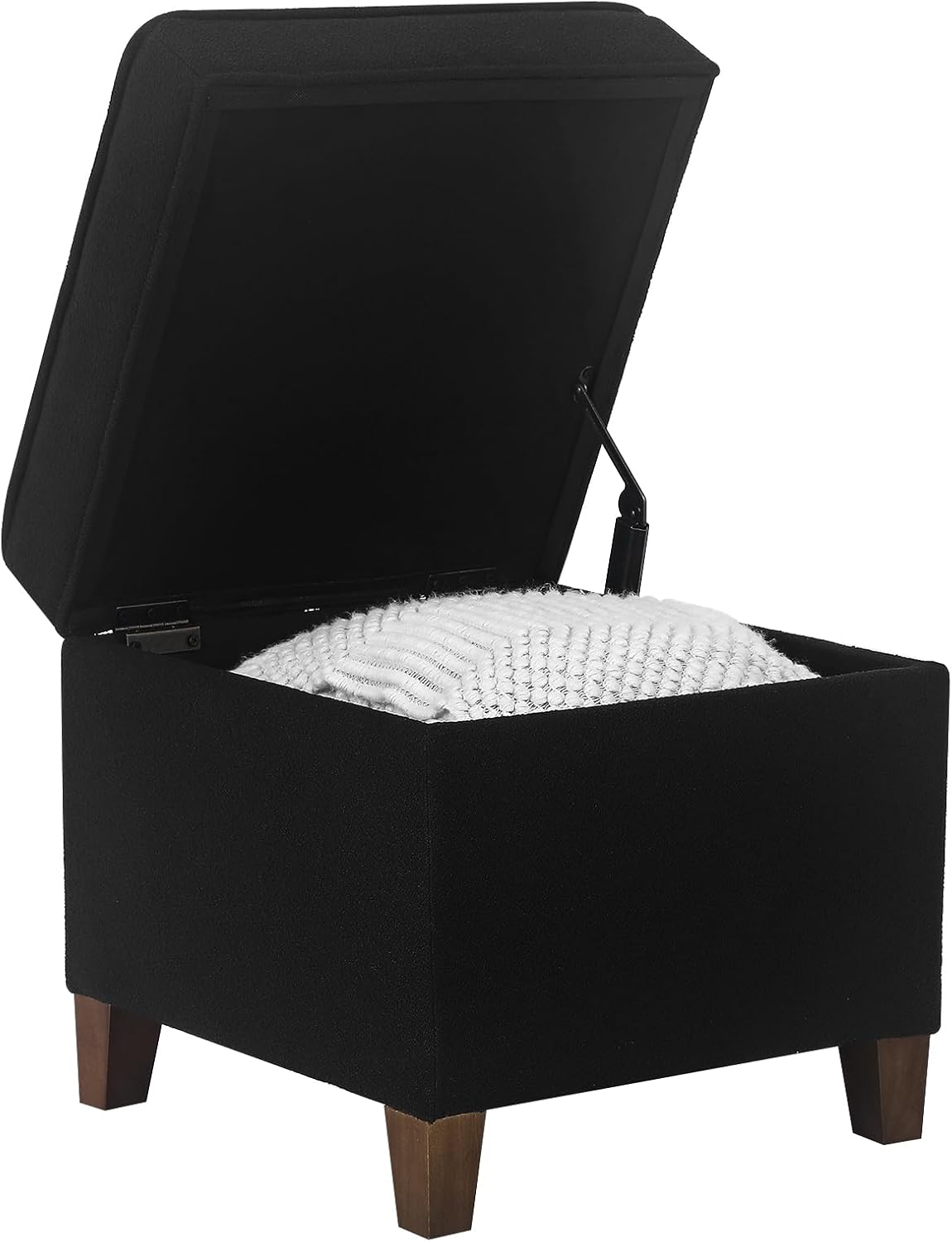 Adeco 17.5in Square Fabric Ottoman with Storage Review