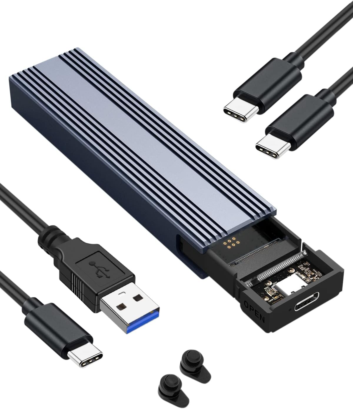 Super-Fast NVMe SSD Adapter - USB 3.2 Gen 2, Tool-Free