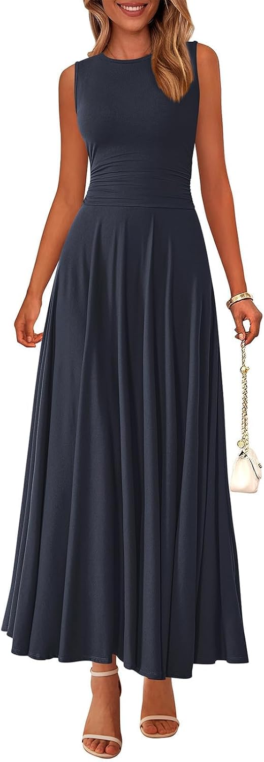 PRETTYGARDEN Womens Summer Dresses 2025 Flowy Maxi Dress