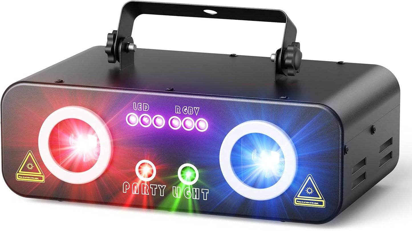 DJ Laser Lights for Party - Professional RGBUV Light Show Projector