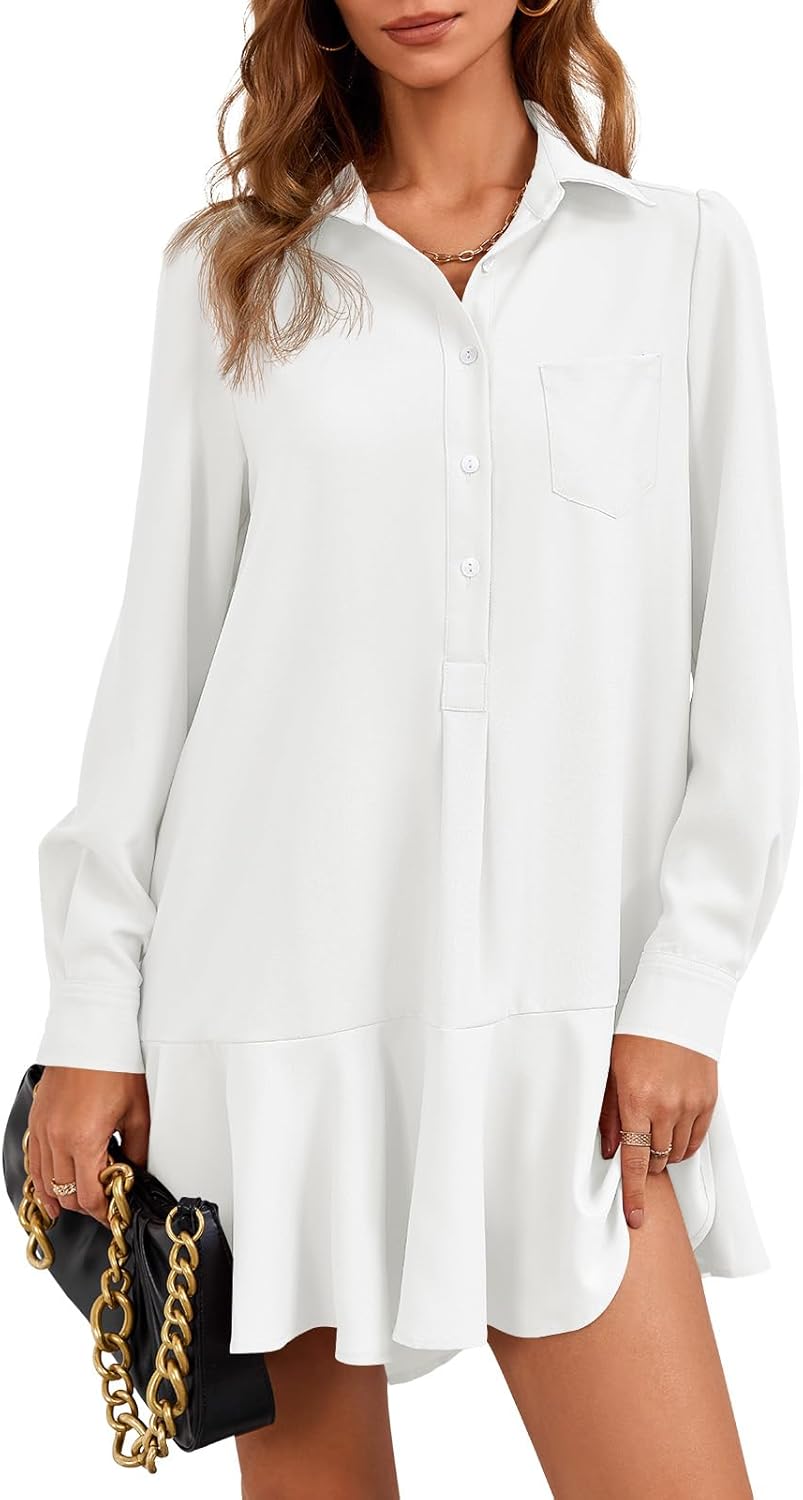 Fisoew Womens Casual Button Down Shirt Dress for Every Occasion