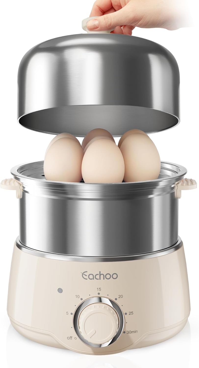 Hard Boiled Egg Cooker - 14-Egg Rapid Stainless Steel Boiler