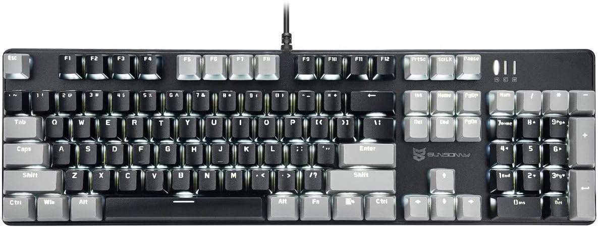 Qisan 104-Key Black Switch Gaming Keyboard