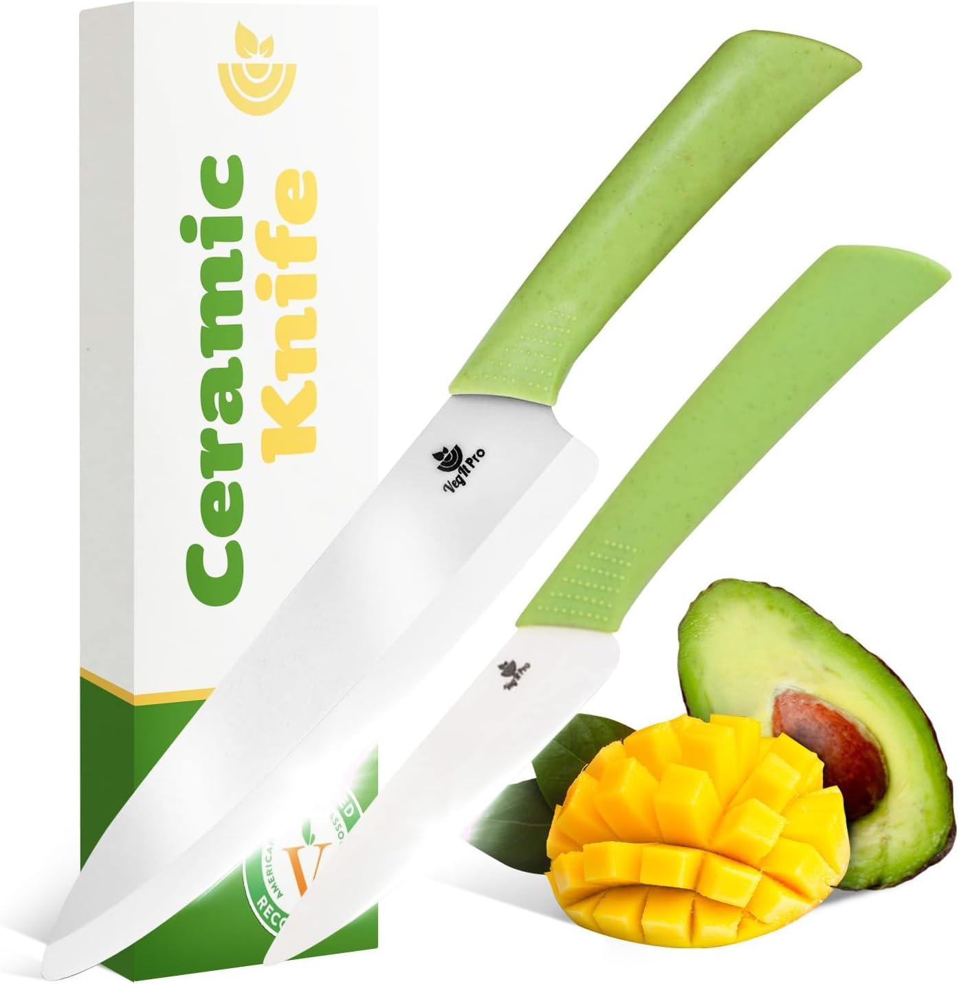 Ceramic Knife Set with Ergonomic Handle for Precision Cutting