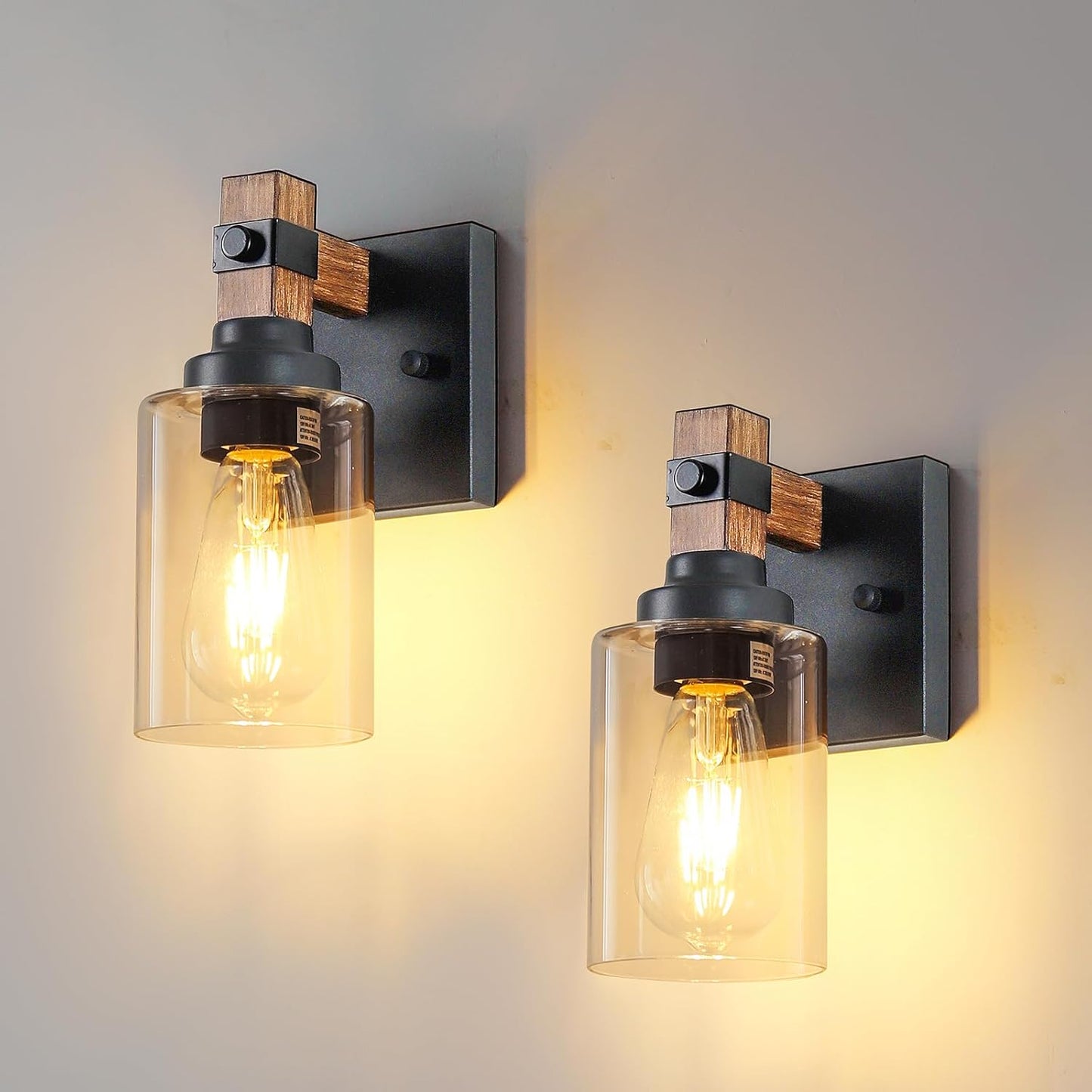 Farmhouse Wall Sconces 2-Pack for Modern Home Decor Lighting