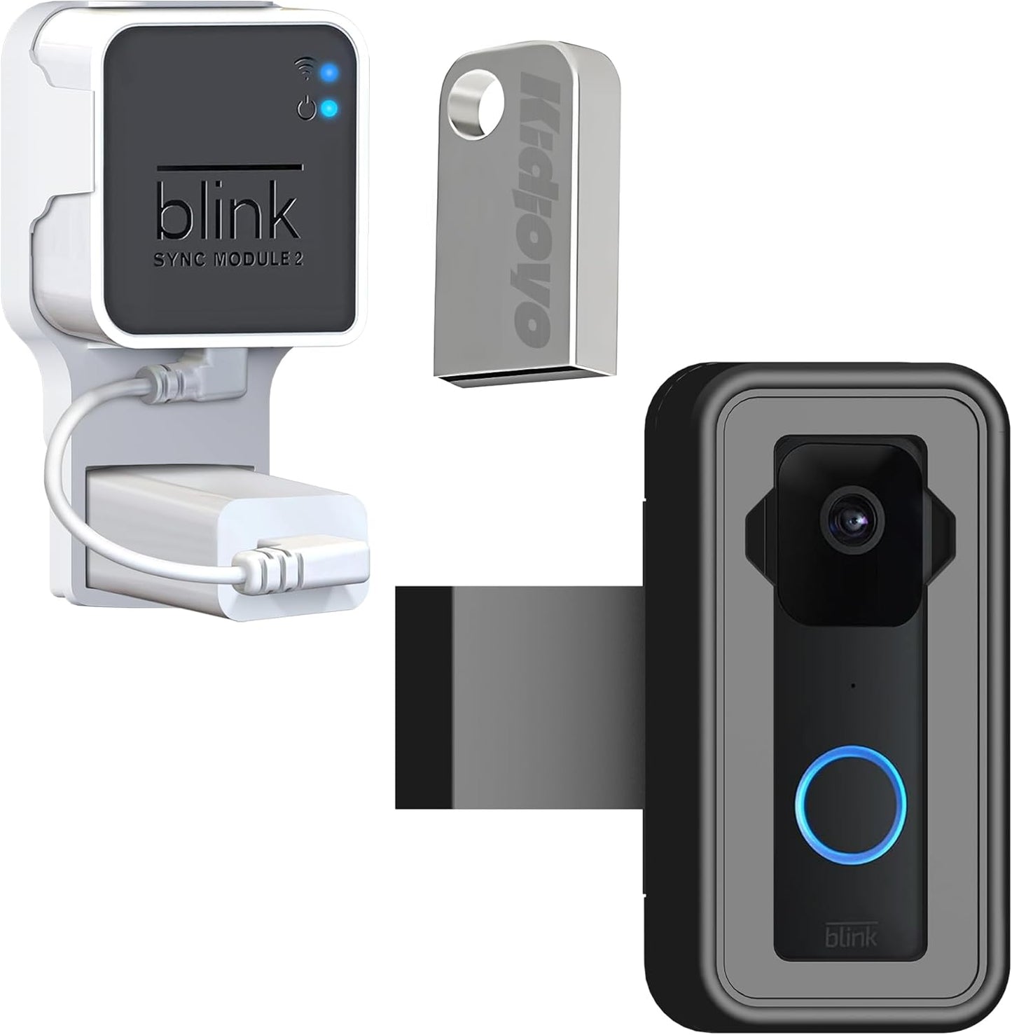 No-Drill Blink Doorbell Mount - Anti-Theft Secured