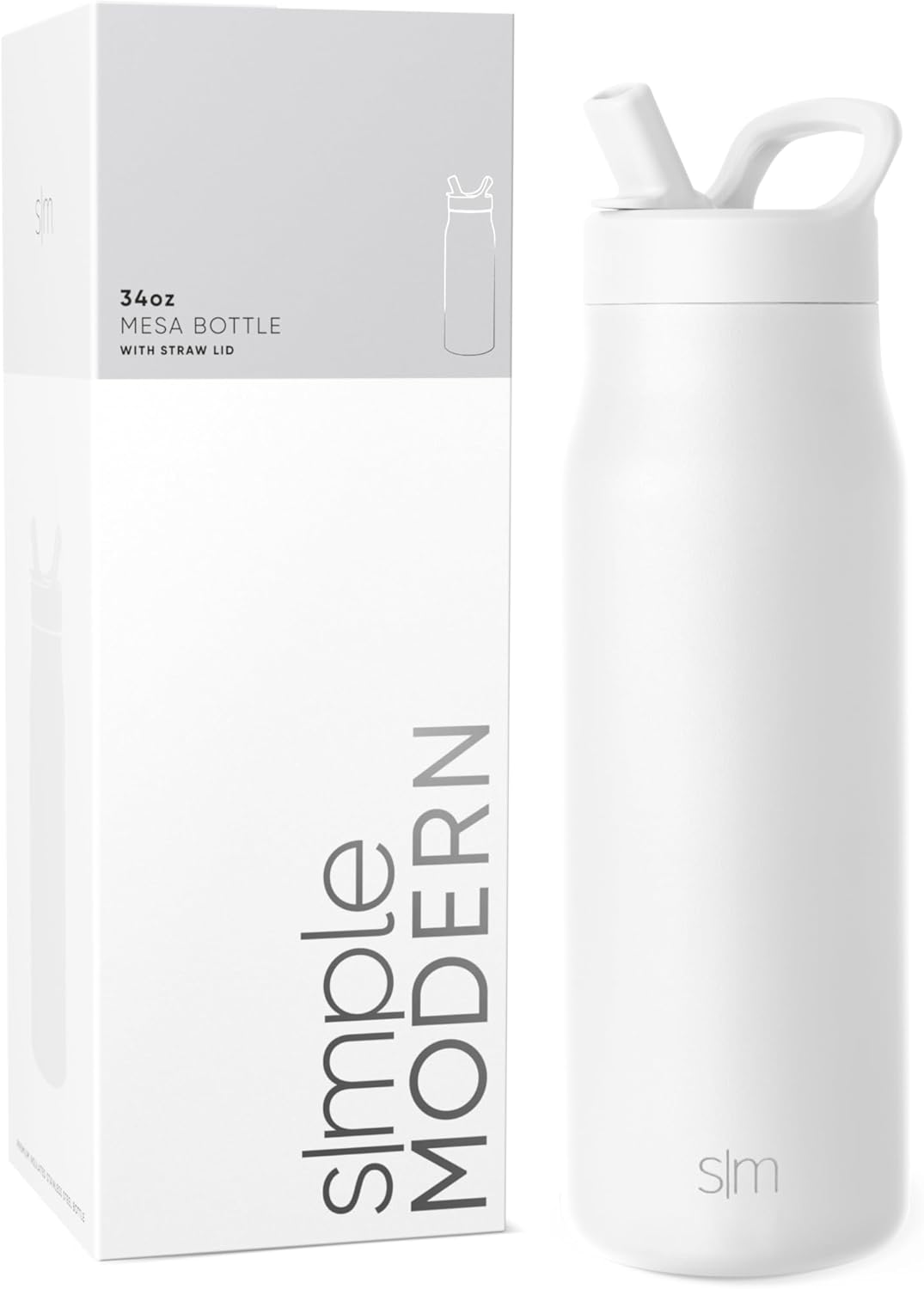 Simple Modern Insulated Water Bottle with Straw Lid - 34oz