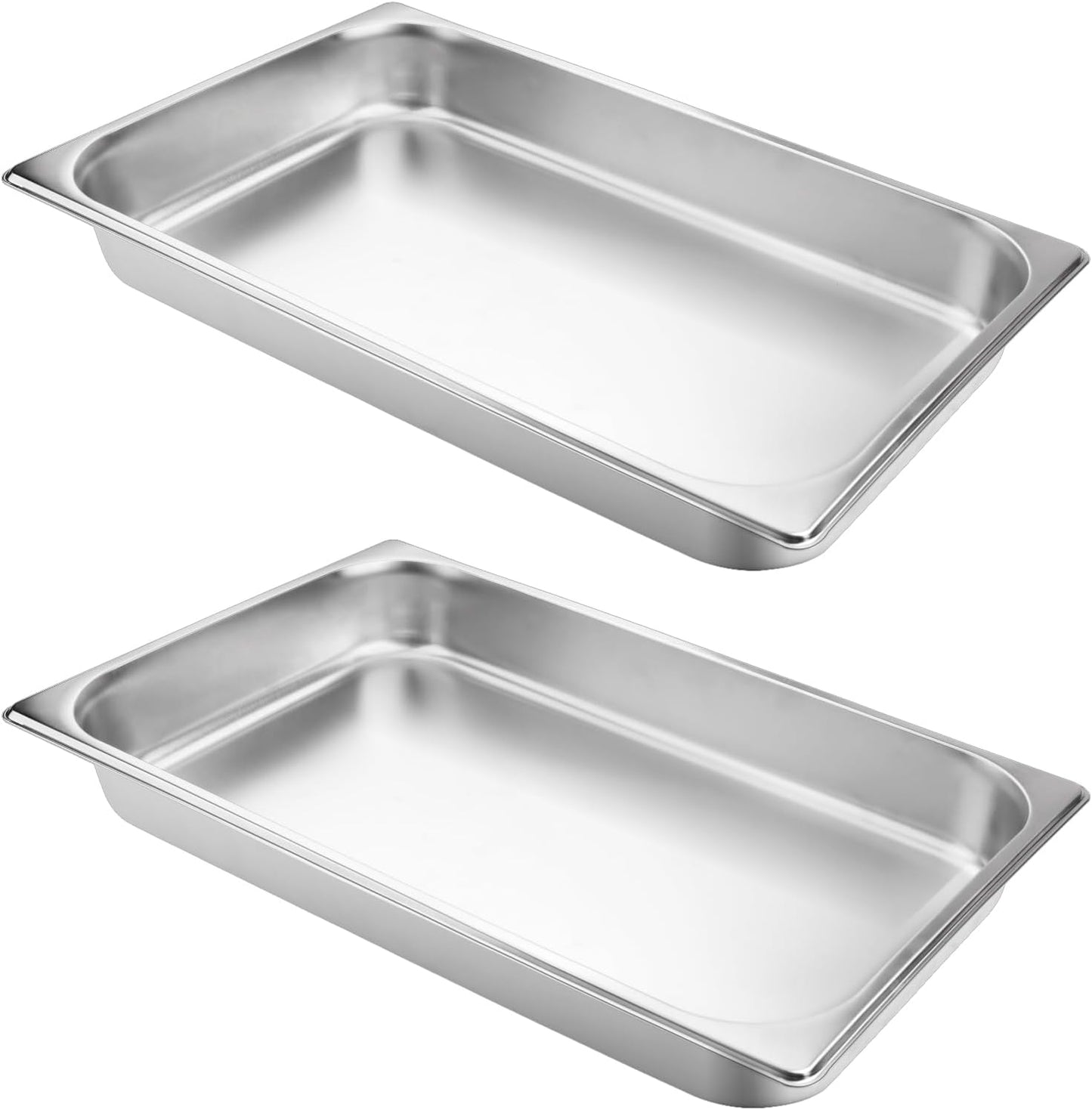 VOISEN 2 Pack Hotel Pans for Catering and Food Storage