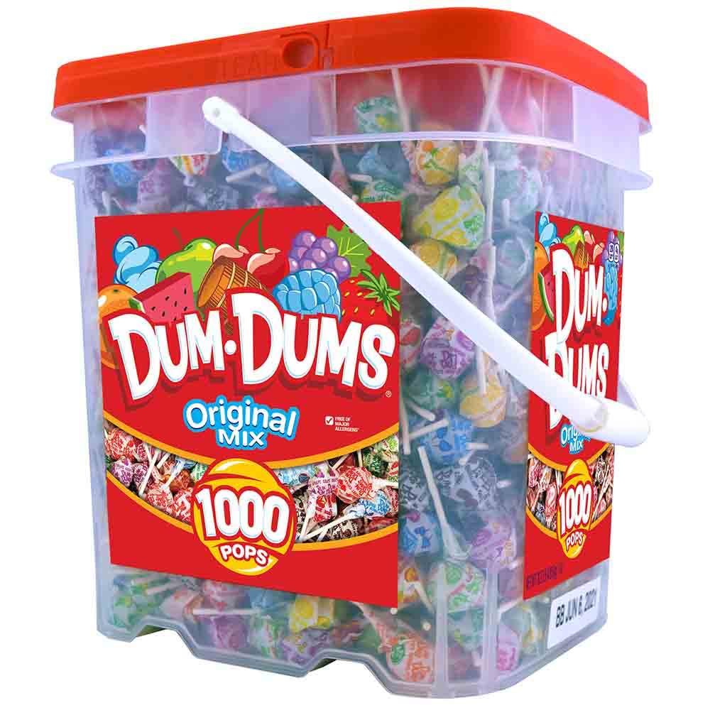 Dum-Dum Pops 1,000 Count Bucket - Assorted Lollipop Fun