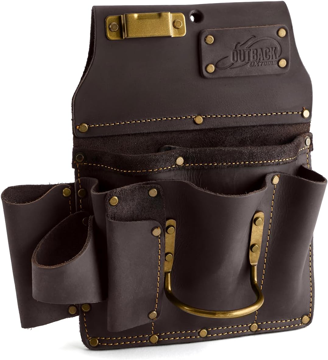 Heavy-Duty Oil-Tanned Leather Tool Pouch Set for Professionals