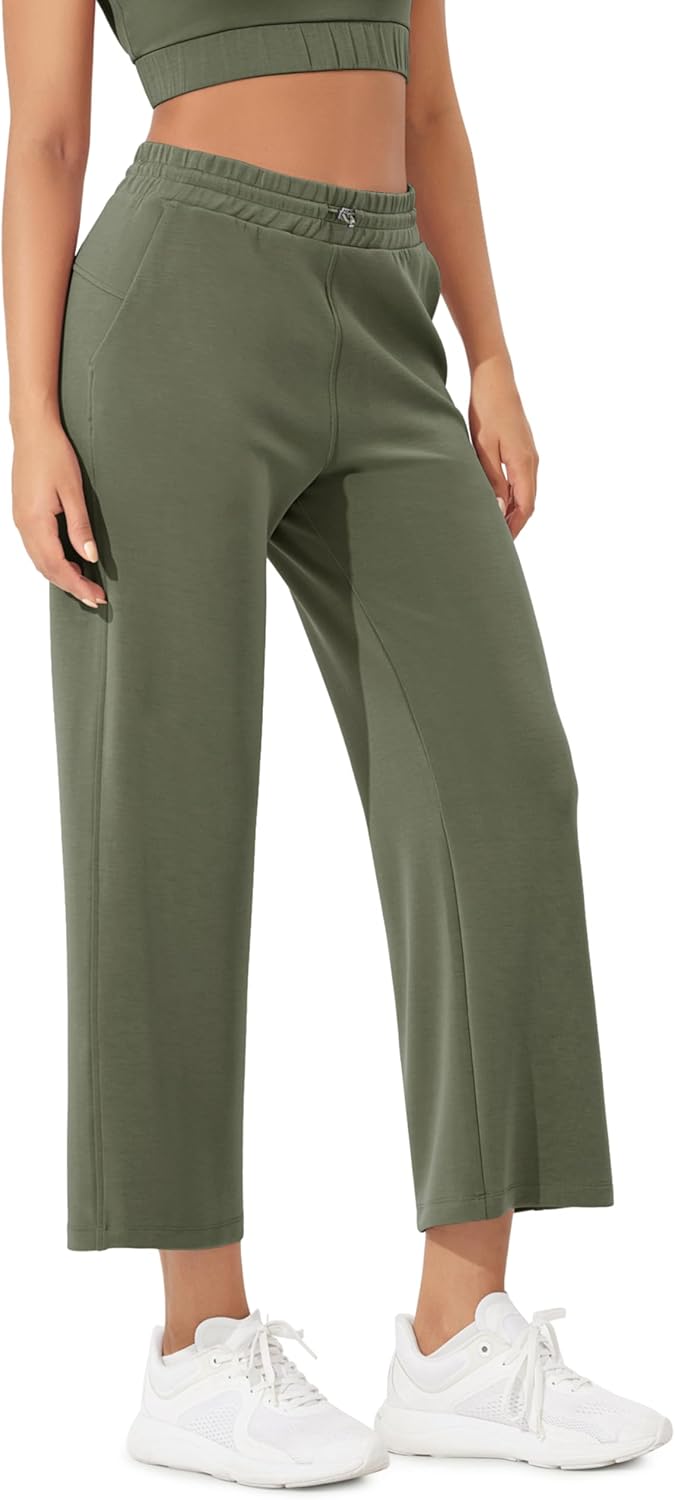 ODODOS Women's Modal Soft Wide Leg Pants with Pockets Style